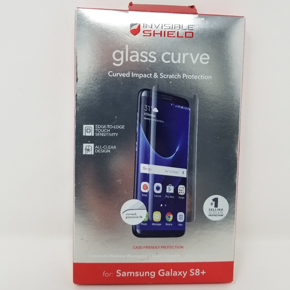 NEW Zagg Invisible Shield Glass Curve Screen Protector Samsung S8+ - Picture 1 of 2